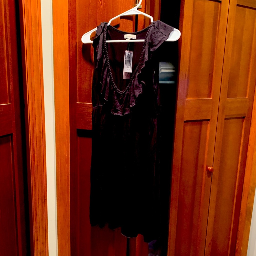 NWT Black Dress with vneck detailing